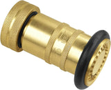 Brass Fire Hose Nozzle Adjustable Fog and Straight Stream Water Spray for Home and Garden 1 Inch NH NST, Brass Construction In Australia - Darrahopens