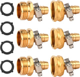 Garden Hose Repair Mender Kit Brass 1/2 Inch Fittings with Stainless Clamps for Hose Repair 3 Set, Brass Construction In Australia - Darrahopens
