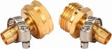 Garden Hose Repair Mender Kit Brass 1/2 Inch Fittings with Stainless Clamps for Hose Repair 3 Set, Brass Construction