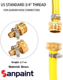 Garden Hose Repair Mender Kit Brass 1/2 Inch Fittings with Stainless Clamps for Hose Repair 3 Set, Brass Construction