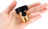 Brass Garden Hose Shut Off Valve Heavy Duty Water Control for Garden Hose 3/4 Inch 2 Pack, Brass Construction, Heavy Duty Use