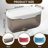 Enclosed Toilet Paper Holder with Cover, Wall Mounted Clear Plastic Waterproof Toilet Roll Protector for Cat Owners, Black In Australia - Darrahopens