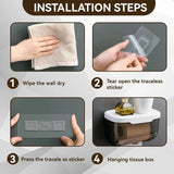 Enclosed Toilet Paper Holder with Cover, Wall Mounted Clear Plastic Waterproof Toilet Roll Protector for Cat Owners, Black In Australia - Darrahopens