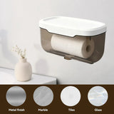 Enclosed Toilet Paper Holder with Cover, Wall Mounted Clear Plastic Waterproof Toilet Roll Protector for Cat Owners, Black In Australia - Darrahopens