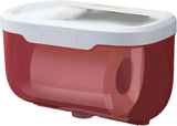 Enclosed Toilet Paper Holder with Cover, Wall Mounted Clear Plastic Roll Protector for Bathroom, Holds Phone and Wipes, Pink In Australia - Darrahopens