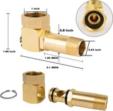Garden Hose Adapter Brass Swivel Hose Reel Replacement Fitting for Garden Hose, 1 Inch to 0.8 Inch, Brass Construction In Australia - Darrahopens