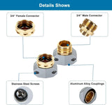 Garden Hose Repair Kit Aluminum Male Female Connectors with Zinc Clamps for 3/4 Inch and 5/8 Inch Hose, 4 Sets In Australia - Darrahopens