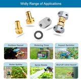 Garden Hose Repair Kit Aluminum Male Female Connectors with Zinc Clamps for 3/4 Inch and 5/8 Inch Hose, 4 Sets