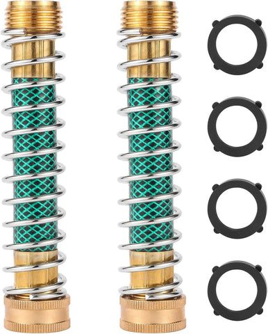 Garden Hose Extension Adapter with Coil Spring Kink Protector for Outdoor Watering, 3/4 Inch, 2 Pack, Daily Comfort Use In Australia - Darrahopens