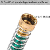 Garden Hose Extension Adapter with Coil Spring Kink Protector for Outdoor Watering, 3/4 Inch, 2 Pack, Daily Comfort Use