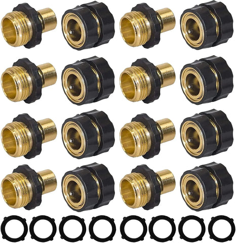 Garden Hose Quick Connect Fittings, 3/4 Inch Male Female Aluminum Connectors for Garden Watering, 8 Sets, Aluminum Construction In Australia - Darrahopens