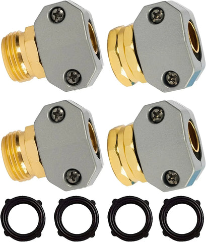 Garden Hose Repair Kit Aluminum Alloy Male and Female End Mender Fittings for 5/8 and 3/4 Inch Hoses, Aluminum Construction In Australia - Darrahopens