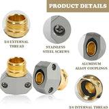 Garden Hose Repair Kit Aluminum Alloy Male and Female End Mender Fittings for 5/8 and 3/4 Inch Hoses, Aluminum Construction In Australia - Darrahopens