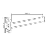 Swivel Towel Rail 2 Tier Stainless Steel Wall Mounted Swing Towel Holder for Bathroom, 2 Bar, Stainless Steel Construction In Australia - Darrahopens