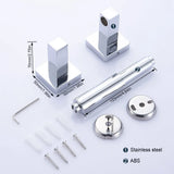 Wall Mount Toilet Paper Holder with Spring Loaded System, Heavy Duty Square Roll Dispenser for Bathroom Washroom, Chrome In Australia - Darrahopens