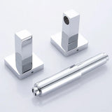 Wall Mount Toilet Paper Holder with Spring Loaded System, Heavy Duty Square Roll Dispenser for Bathroom Washroom, Chrome In Australia - Darrahopens
