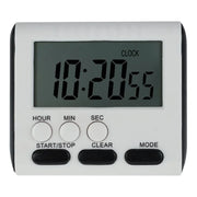 Digital Kitchen Timer with Big LCD Digits, Loud Alarm and Memory Function, Magnetic Backing for Cooking, White