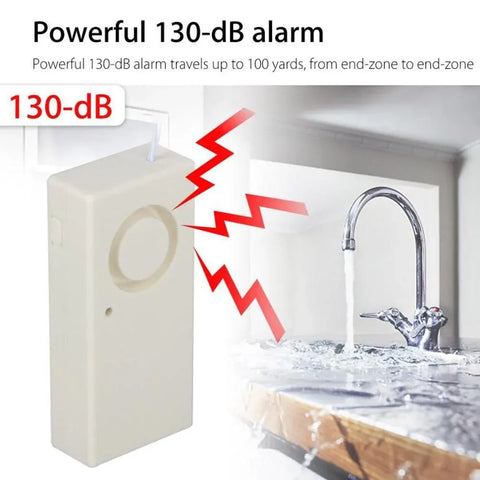 Smart Water Leak Sensor Alarm, 130 dB Leakage Detector Alert System for Home Kitchen Bathroom, White, Daily Comfort Use In Australia - Darrahopens