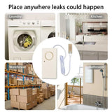 Smart Water Leak Sensor Alarm, 130 dB Leakage Detector Alert System for Home Kitchen Bathroom, White, Daily Comfort Use In Australia - Darrahopens