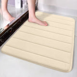 Extra Soft Non-Slip Bathroom Rug, Absorbent Machine-Washable Thick Bath Mat for Tub, Shower and Bathroom Floor, 24 x 16 Inches, White