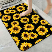 1 Piece Bathroom Rug, Non-Slip Quick Dry Bath Mat with Sunflower Pattern for Tub, Shower, Floor and Indoor Outdoor Use In Australia - Darrahopens