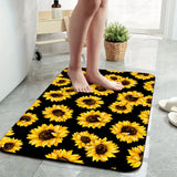 1 Piece Bathroom Rug, Non-Slip Quick Dry Bath Mat with Sunflower Pattern for Tub, Shower, Floor and Indoor Outdoor Use In Australia - Darrahopens