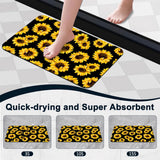 1 Piece Bathroom Rug, Non-Slip Quick Dry Bath Mat with Sunflower Pattern for Tub, Shower, Floor and Indoor Outdoor Use