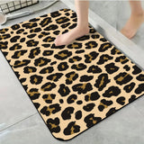 1 Piece Leopard Print Bathroom Rug, Non-Slip Quick Dry Bath Mat for Tub, Shower, Floor and Indoor Outdoor Home Use In Australia - Darrahopens