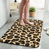 1 Piece Leopard Print Bathroom Rug, Non-Slip Quick Dry Bath Mat for Tub, Shower, Floor and Indoor Outdoor Home Use In Australia - Darrahopens