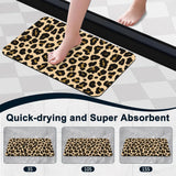 1 Piece Leopard Print Bathroom Rug, Non-Slip Quick Dry Bath Mat for Tub, Shower, Floor and Indoor Outdoor Home Use In Australia - Darrahopens