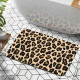 1 Piece Leopard Print Bathroom Rug, Non-Slip Quick Dry Bath Mat for Tub, Shower, Floor and Indoor Outdoor Home Use In Australia - Darrahopens