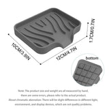 Silicone Bathroom Soap Dishes with Drain Spout-Bathroom and Kitchen Sink Organizer, Sponge Holder, Dish Soap Tray, Perfect for Dispenser, Grey In Australia - Darrahopens