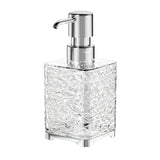 Refillable Foaming Soap Dispenser with Pump, Clear Gray Plastic Bottle for Bathroom and Kitchen Sink, 6.1 x 2.67 Inches