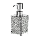 Refillable Foaming Soap Dispenser with Pump, Clear Gray Plastic Bottle for Bathroom and Kitchen Sink, 6.1 x 2.67 Inches
