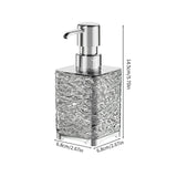 Refillable Foaming Soap Dispenser with Pump, Clear Gray Plastic Bottle for Bathroom and Kitchen Sink, 6.1 x 2.67 Inches