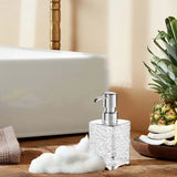 Refillable Foaming Soap Dispenser with Pump, Clear Gray Plastic Bottle for Bathroom and Kitchen Sink, 6.1 x 2.67 Inches