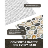 Shower Mat Non-Slip, Quick Drying Anti Mats for Inside Shower, Soft PVC Loofah Foot Scrubber Mat, Extra Large Bath Tub, Bathroom, Floor, Hotel