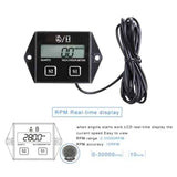 Motorcycle 2/4 Stroke Engine Tachometer Hour Meter LCD Screen Waterproof Car Motor Boat Motorcycle Digital Tachometer, Plastic material, Black Color In Australia - Darrahopens