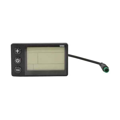S866 Electric Bicycle LCD Display E-Bike Electric Scooter Display Meter Control Panel with Waterproof Connector, ABS + PC material, Black Color In Australia - Darrahopens
