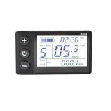 S866 Electric Bicycle LCD Display E-Bike Electric Scooter Display Meter Control Panel with Waterproof Connector, ABS + PC material, Black Color In Australia - Darrahopens