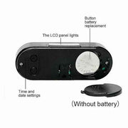 2 in 1 LCD Digital Car Electronic LED Time Clock Thermometer W, Plastic material, automotive replacement use, Black Color In Australia - Darrahopens