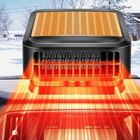 12V Car Heater & Defroster, 200W Fast Heating Windshield Defroster with 360 degree Rotating Fan for Car & SUV, ABS + Ceramic material In Australia - Darrahopens