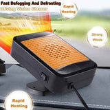 12V Car Heater & Defroster, 200W Fast Heating Windshield Defroster with 360 degree Rotating Fan for Car & SUV, ABS + Ceramic material In Australia - Darrahopens
