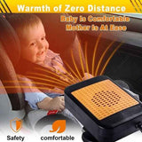 12V Car Heater & Defroster, 200W Fast Heating Windshield Defroster with 360 degree Rotating Fan for Car & SUV, ABS + Ceramic material In Australia - Darrahopens