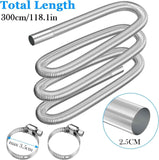 Air heater hose, 300 cm Diameter 2.5 cm stainless steel exhaust pipe, parking heater pipe with 2 hose clamps, for parking heater 300CM In Australia - Darrahopens