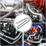 Air heater hose, 300 cm Diameter 2.5 cm stainless steel exhaust pipe, parking heater pipe with 2 hose clamps, for parking heater 300CM