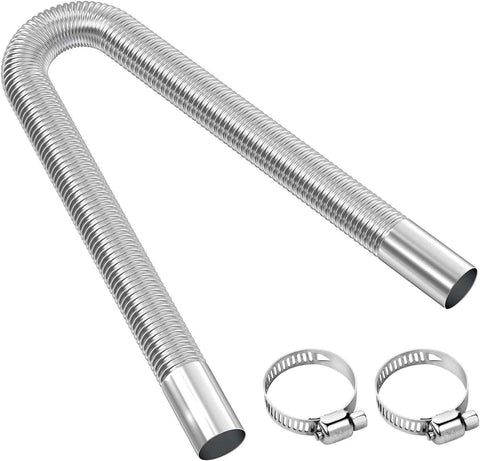 Exhaust pipe for parking heater, 60 cm stainless steel exhaust pipe Car exhaust pipe with 2 stainless steel clamps for diesel heater 60cm In Australia - Darrahopens