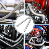 Exhaust pipe for parking heater, 60 cm stainless steel exhaust pipe Car exhaust pipe with 2 stainless steel clamps for diesel heater 60cm