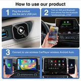 2-in-1 Wireless CarPlay Adapter Android Auto Wireless Adapter Smart Mini Box USB Dongle Plug and Play WiFi Quick Connection In Australia - Darrahopens