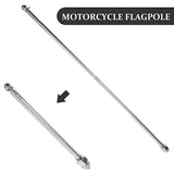 Motorcycle Flagpole Handlebar Mount Flagpole Holder Bike Accessories, Aluminum Alloy material, dashboard mounting, Silver Color In Australia - Darrahopens